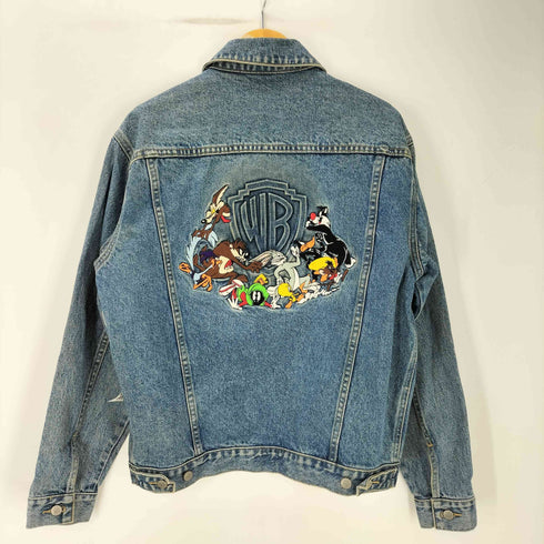 ワーナーブラザーズスタジオストア WARNER BROS STUDIO STORE 90S バック刺繍 デニム トラッカー ジャケット メンズ import:S